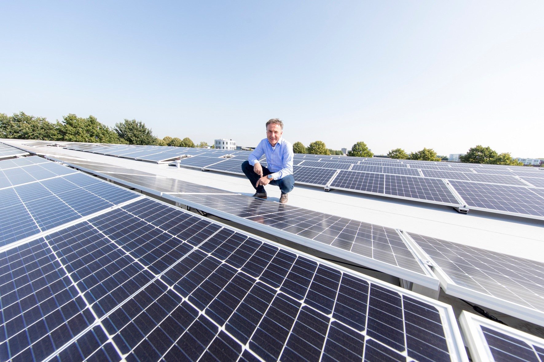 Bedrijventerrein met duurzame energie-oplossingen